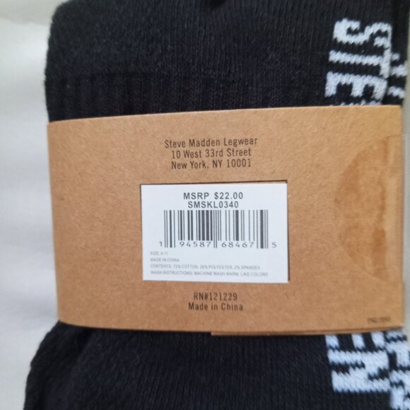 Steve Madden Women's Hiker Boot Socks 2 PAIRS Size 5-10 NWT - Picture 5 of 5